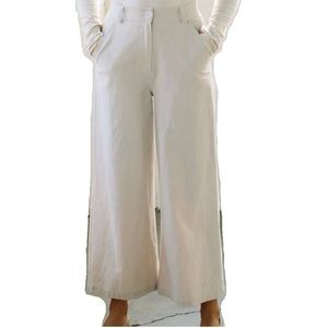 NWT! Rachel Pally linen Carson Pant Linen Canvas white cream neutral Large XL L